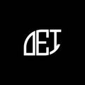 OEI letter logo design on BLACK background. OEI creative initials letter logo concept. OEI letter design