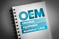 OEM - Original Equipment Manufacturer acronym Royalty Free Stock Photo