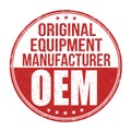 OEM Original Equipment Manufacturer grunge rubber stamp