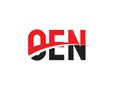 OEN Letter Initial Logo Design Vector Illustration Royalty Free Stock Photo