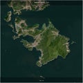 Oenarodo Island, South Korea, cropped to square. Satellite, November 20, 2023