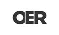 OER logo design template with strong and modern bold text. Initial based vector logotype featuring simple and minimal typography. Royalty Free Stock Photo