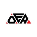 OER triangle letter logo design with triangle shape. OER triangle logo design monogram. OER triangle vector logo template with red Royalty Free Stock Photo