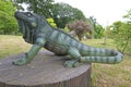 Oertijdmuseum-Boxtel-12-06-2022: Iguana at outside museum, The Netherlands
