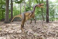 Oertijdmuseum-Boxtel-12-06-2022: Troodon Dinosaur in a green natural environment.