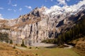 Oeschinensee lake with mountain in Switzerland Royalty Free Stock Photo