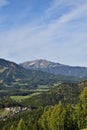 Oetscher mountain from Buergeralpe on an autumn day, vertical Royalty Free Stock Photo