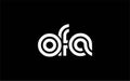 OFA Creative Unique Modern Letter Logo Design Royalty Free Stock Photo