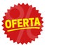 Oferta with copy space isolated white Royalty Free Stock Photo