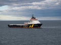 Off Aberdeen, Scotland, the NS Elida, an offshore tug / supply ship