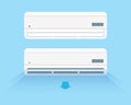 On and Off air conditioning unit sistem. Royalty Free Stock Photo