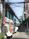 Off the beaten path small alleyways in Bangkok old district Talat Noi.