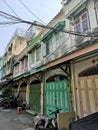 Off the beaten path small alleyways in Bangkok old district Talat Noi.