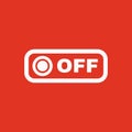 The off button icon. Off switch symbol. Flat