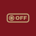 The off button icon. Off switch symbol. Flat Royalty Free Stock Photo