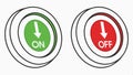 On and Off button icons, power control vector design Generative AI Royalty Free Stock Photo