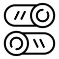 On off buttons icon, outline style Royalty Free Stock Photo