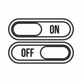 On and Off buttons icon, outline style Royalty Free Stock Photo