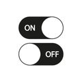 OFF and ON buttons. Simple vector illustration on a white background