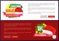 50 off Christmas Sale Web Banners Push Buttons Royalty Free Stock Photo