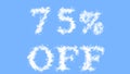 75% Off cloud text effect sky isolated background