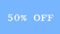 50% Off cloud text effect sky isolated background