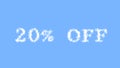 20% Off cloud text effect sky isolated background