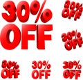 30% off Discount sale sign Royalty Free Stock Photo