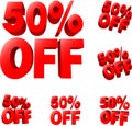 50% off Discount sale sign Royalty Free Stock Photo