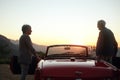 Off on a grand adventure. a senior couple enjoying a road trip. Royalty Free Stock Photo