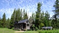 Off grid tiny house in the mountains Royalty Free Stock Photo