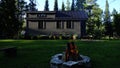 Off grid tiny house in the mountains Royalty Free Stock Photo