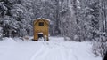 Off grid tiny house in the mountains Royalty Free Stock Photo