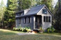 Off grid tiny house in the mountains Royalty Free Stock Photo