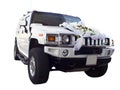 Off-highway car as wedding limousine Royalty Free Stock Photo