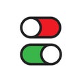 Off ic, design for any purposes. Switch button. Line vector power icon illustration Royalty Free Stock Photo