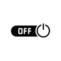 Black solid icon for Off, switch and power Royalty Free Stock Photo