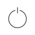 Off icon vector. Line turn power symbol.