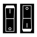 On and off icon vector. Switch illustration sign. Toggle symbol. Slider logo.