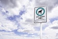 An off leash dog park sign posted in a public location Royalty Free Stock Photo