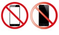 Off Mobile Sign Switch Off Phone Icon No Phone Allowed Mobile Warning Symbol