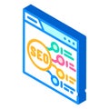 off page seo isometric icon vector illustration Royalty Free Stock Photo