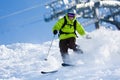 Off-piste skiing Royalty Free Stock Photo