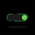 On Off Push style power buttons  The Off buttons are enclosed in red  The On buttons are enclosed in green with black background Royalty Free Stock Photo