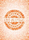 Off-putting abstract orange mosaic emblem Royalty Free Stock Photo