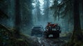 Off-road adventure, four wheel Drive and motor trail Royalty Free Stock Photo
