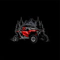 off road adventure atv - utv - buggy vector