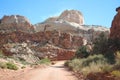 An off road adventure in a narrow abandoned canyon in Capitol Reef National Park Royalty Free Stock Photo