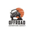 Off road adventure Suv car logo icon vector template