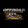 Off-road Car Adventure Logo Vector Illustration. Offroad suv Car vector logo icon silhouette design. Offroad Rally Car logo vector Royalty Free Stock Photo